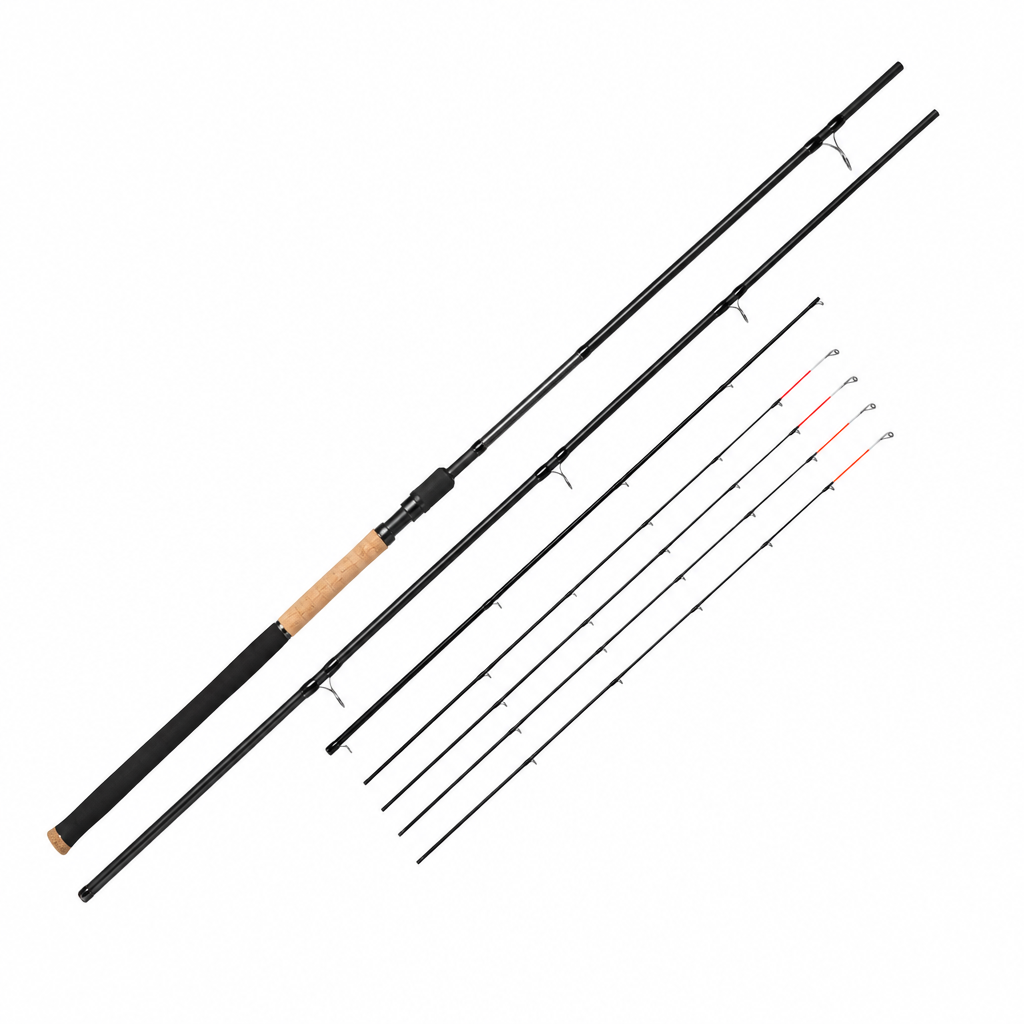 Full Feeder Concept Silver Water rod on a white square background