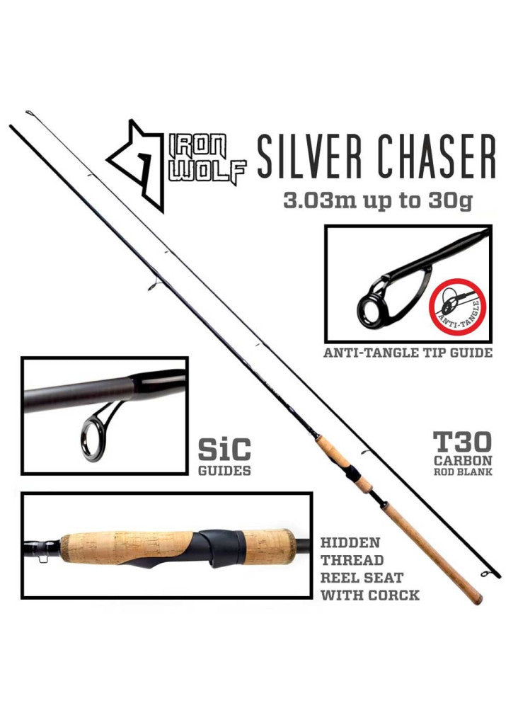 Lašišinis Spiningas Iron Wolf Silver Chaser