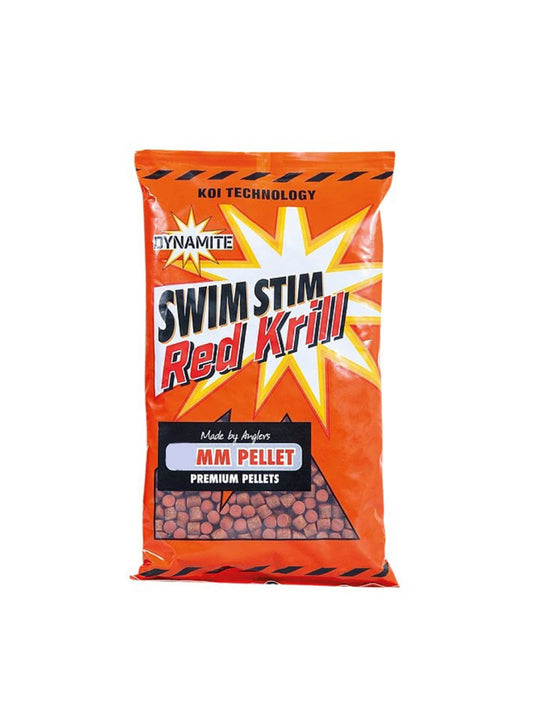 Peletės Dynamite Baits Swim Stim Carp Pellets 6mm - Red Krill
