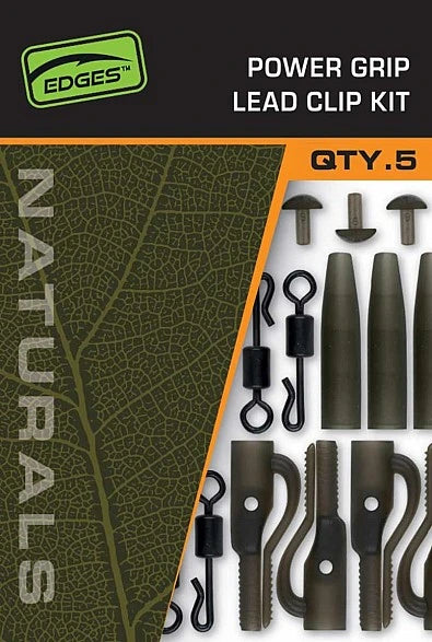 Fox EDGES Naturals Power Grip Lead Clips Kit Size 7 pakavimas 5 kpl.