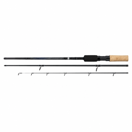 Full Preston Dura Carp Feeder rod on a white square background